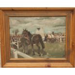 DAVID GIFFORD, CONTEMPORARY, OIL ON CANVAS 'The Parade Ring, Fakenham', signed and contemporary