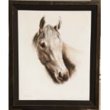 JOHN SKEAPING, PASTEL Mill reef study for the bronze, signed and dated. (18" x 15")