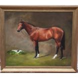 JACQUELINE STANHOPE, CONTEMPORARY, OIL ON CANVAS Titled 'El Gran Signor, Irish Derby Winner',