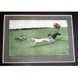 LANCE THACKERAY & LIONEL EDWARDS, AN ANTIQUE COURSING PRINT Titled 'Every Dog Has His Day',