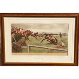 CECIL ALDIN, 1870 - 1935, COLOURED PRINTS Titled 'The Canal Turn' and 'Valentines', signed, framed