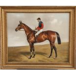 ALFRED WHEELER, OIL ON CANVAS Titled 'Diamond Jubilee, with Jockey Up'. (17" x 21")