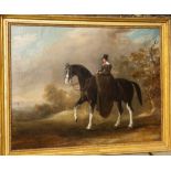 JOHN FERNERLY SNR, 1782 - 1860, OIL ON CANVAS Titled 'Mrs Lorraine Smith', signed, gilt framed and