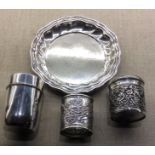 VON MÜNCHHAUSEN, A COLLECTION OF EARLY 20TH CENTURY CONTINENTAL SILVER ITEMS Comprising a large