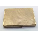 A VINTAGE HALLMARKED 9CT GOLD GENTLEMEN'S CIGARETTE CASE The rectangular shape with cut corners