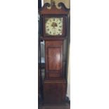 I. WILLIAMS, BRACHLEY, A 19TH CENTURY MAHOGANY LONGCASE 30HR CLOCK Having a white dial, painted with