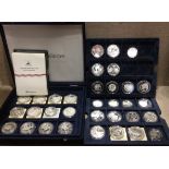FRANCE '987 WORLD CUP, STERLING SILVER COMMEMORATIVE MEDALLION COLLECTION Comprising twenty-six