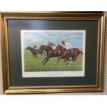 RICHARD STONE REEVES, A 20TH CENTURY SIGNED LIMITED EDITION SPORTING PRINT Irish Derby, The Curragh,