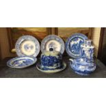 A COPELAND SPODE ITALIAN SAUCE TUREEN Along with 19th Century blue and white plates, a later Chinese