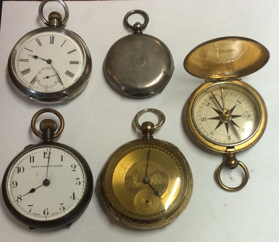 A COLLECTION OF LATE 19TH/EARLY 20TH CENTURY SILVER, GUN METAL AND BRASS POCKET WATCHES To include a