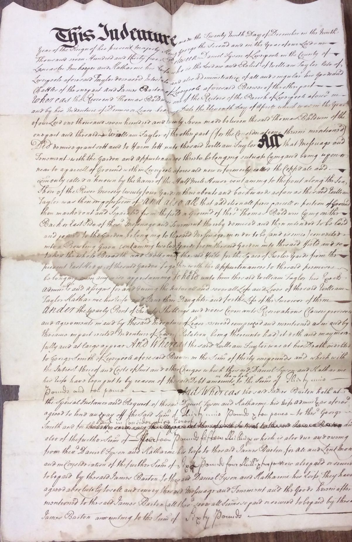 GEORGE II OF ENGLAND, AN EARLY 18TH CENTURY COLLECTION OF VELLUM AND PAPER LEGAL DOCUMENTS Including - Image 3 of 3