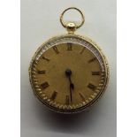 WILLIAM JONES, TREDEGAR, 11467, A MID 19TH CENTURY 18CT GOLD FUSÉE OPEN FACED POCKET WATCH Having