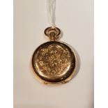 TIFFANY & CO., AN EARLY 20TH CENTURY 18CT GOLD FULL HUNTER POCKET WATCH Signed to face and