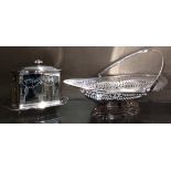WITHDRAWN!!! JOHNSON LTD, DUBLIN, AN EDWARDIAN SILVER PLATED RECTANGULAR BISCUIT BOX With a