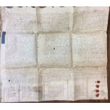 GEORGE II OF ENGLAND, AN EARLY 18TH CENTURY COLLECTION OF VELLUM AND PAPER LEGAL DOCUMENTS Including