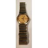 OMEGA, CONSTELLATION, A GENTLEMEN'S 18CT GOLD AND STAINLESS STEEL WRISTWATCH With seconds hand,