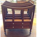 A CONTEMPORARY HARDWOOD MUSIC CANTERBURY With four diamonds and two lower drawers. (l 45.5cm x w