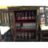 A COLLECTION OF TWELVE WINE GLASSES With tapering stems, together with ten whiskey glasses, with