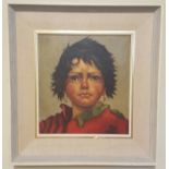 PITCH, ITALIAN SCHOOL OIL ON CANVAS Portrait of a young girl, Circa 1960's/1970's, framed.