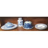 A COPELAND SPODE ITALIAN SAUCE TUREEN Along with 19th Century blue and white plates, a later Chinese