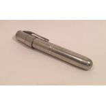 AN ART DECO NOVELTY ALUMINIUM FLASK In the form of a pen. (14cm)