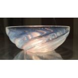 LALIQUE, POISSONS, AN OPALESCENT GLASS BOWL.