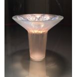 LALIQUE, VIOLETTES, AN OPALESCENT GLASS VASE Circa 1925, top rim ground and polished. (7.5cm x 5cm)