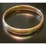 A 19TH CENTURY GOLD OBITUARY RING The 'D' section band inscribed to inner face, in Italic script (