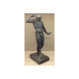 THE SATYR MARSYAS, A RARE ANTIQUE BRONZE STATUE A statue in exactly the same pose was excavated at