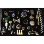 A SELECTION OF COSTUME JEWELLERY To include some gold and silver.