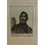 GERALD LESLIE BROCKHURST, R.A., 1890 - 1978, AN OLD CORSICAN ETCHING Signed in pencil 'L.R.', framed