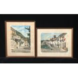 M. SESMERO, 1961, TWO WATERCOLOURS Spanish village street scenes, signed, dated, framed and