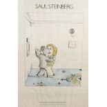 SAUL STEINBERG, 1965, A COLOURED PRINT Dancing couple. (54cm x 80cm) Condition: AF