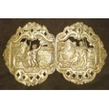GOLDSMITHS & SILVERSMITHS COMPANY, AN ENGLISH HALLMARKED SILVER BELT BUCKLE Decorated with
