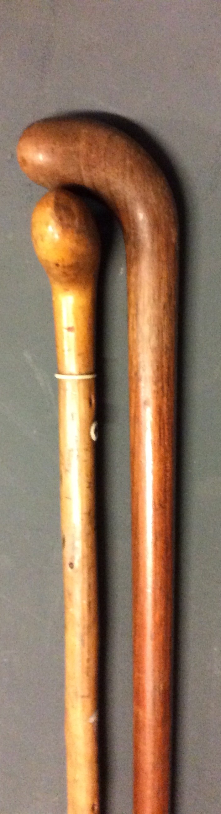 TWO EARLY 20TH CENTURY WALKING STICKS. - Image 2 of 2