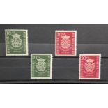 WEST GERMANY, 1950, TWO PAIRS 10 AND 2, 20 AND 3 (MNH).