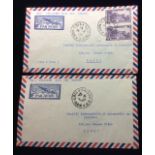 VIETNAM, TWO PRINTED AIRMAIL COVERS TO FRANCE One bearing on reverse 1954, crown Prince Bao Long, 40