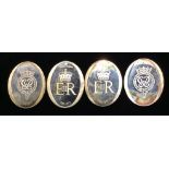 FOUR 1977 HMS OVAL MEDALLIONS Commemorating the Silver Jubilee.
