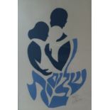 A. ASHERG, 1990, A LIMITED EDITION COLOURED LITHOGRAPH Titled 'Family Love' and bearing