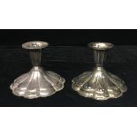 CARL M. COHR OF FREDERICA, JOHANNES SIGGAARD, 1890 - 1964, A PAIR OF DANISH SILVER CANDLESTICKS Of