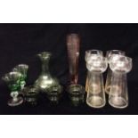 A COLLECTION OF EARLY 20TH CENTURY CONTINENTAL COLOURED AND CLEAR GLASS ITEMS Comprising a single