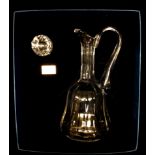 SAINT LOUIS, FRANCE, A 20TH CENTURY CRYSTAL GLASS CLARET JUG/DECANTER Of plain form with flutes, a