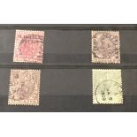 STAMPS OF MAURITIUS, 1896 - 1898 (SGR4), 4C Green, SGR3, 4C, lilac OVPT, type F2, SGRI, 4C,