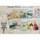 NICHOLAS WINTON, HALL OF FAME, CAROL & MEL COHEN, HISTORIANS, MAY 2003, A COLLAGE OF TEN