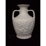 A 20TH CENTURY PORTMEIRION PARIAN WARE PORTLAND VASE A copy of ancient Roman vase, decorated with