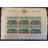 STAMPS SAN MARINO, 1961 SG640, inscribed 'Europa', 500F green and brown (MNH).