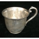 GRANN & LAGLYE, JOHANNES SIGGAARD, 1890, A DANISH SILVER CHRISTENING MUG Of plain cylindrical