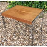 MERROW ASSOCIATES, A LATE 20TH CENTURY ROSEWOOD and stainless steel coffee table, rectangular