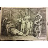 A COLLECTION OF 17TH CENTURY AND LATER BLACK AND WHITE ENGRAVINGS Including Carravagio 'Polidorvs de
