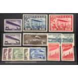STAMPS OF RUSSIA, 1930 SG574/5, Air Graf Zepplin Flight to Moscow, 1931 (MM), SG579/83CB Airship